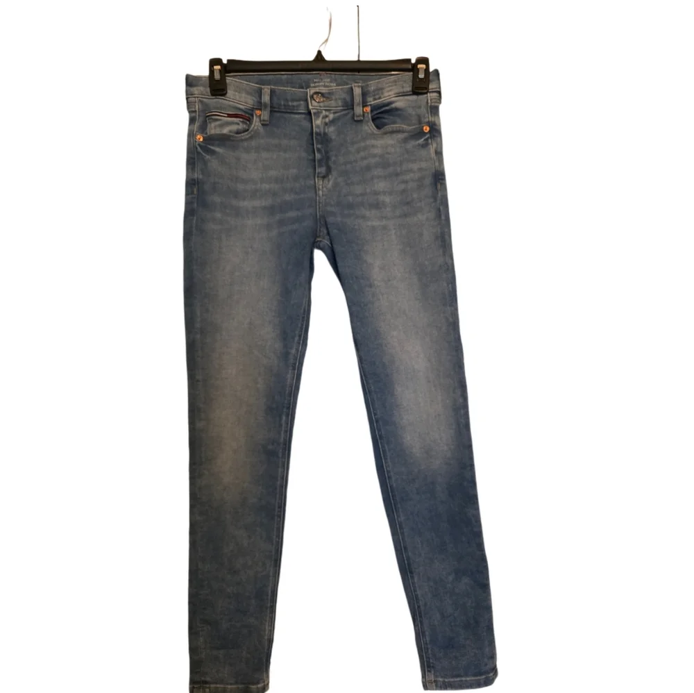 Tommy Hilfiger Nora Mid Rise Skinny Ankle Jeans Blue EUC Sz 30 EUC